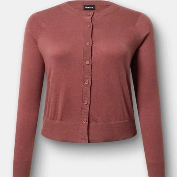 Torrid Crew Fitted Cardigan, 1X - Picture 4 of 7